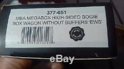 Graham Farish 377-651 MBA Megabox High-Sided Bogie Box Wagon no Buffers EWS