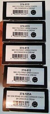 Graham Farish 5 N Gauge Br Mk 1 Crimson And Cream Coaches 4x374-815 1 X 374-185a