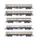 Graham Farish/ Dapol'n' Gauge Rake Of 5 Gwr/ Br Brown/cream Assorted Coaches