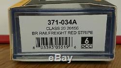 Graham Farish N Gauge 371-034A Class 20 20156 BR RailFreight Red Stripe 6DCC NEW