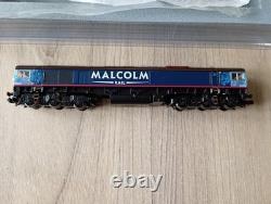 Graham Farish N Gauge 371-382 Class 66 Diesel 66412 Malcolm Rail With Lights