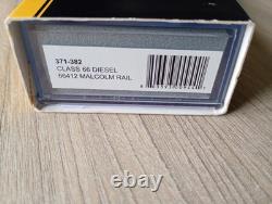 Graham Farish N Gauge 371-382 Class 66 Diesel 66412 Malcolm Rail With Lights