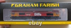 Graham Farish N Gauge 371-399 Class 66/7 The Flying Dustman Biffa 66783 DCC read