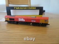 Graham Farish N Gauge 371-399 Class 66/7 The Flying Dustman Biffa 66783 DCC read