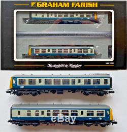 Graham Farish N Gauge 371-876 Class 108 Two Car Dmu Br Blue Grey Boxed