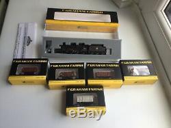 Graham Farish, N Gauge BR CLASS 5. BR BLACK EARLY EMBLEM. WITH 5 WAGONS