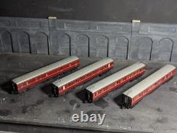 Graham Farish N Gauge GWR Hawksworth Coaches BR Maroon x 4