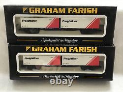 Graham Farish N Gauge Pair Of Freightliner Container Wagons 373-450 Boxed