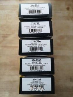 Graham Farish Set of 5 N Gauge BR Mk2F in Virgin livery 1 x BSO, 3 x TSO, 1 x FO