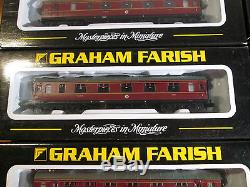 Graham Farish by Bachmann N Gauge rake of 6x LMS Stanier Coaches