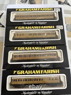 Graham Farish'n' Gauge 0602/0612/0622 Rake Of 4 Assorted Lner Teak Coaches