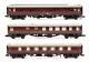 Graham Farish'n' Gauge 374-161a/116a/925a Rake Of 3 Assorted Br Maroon Coaches