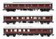 Graham Farish'n' Gauge 374-925a/161a/121a Rake Of 3 Assorted Br Maroon Coaches