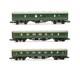 Graham Farish'n' Gauge Lot Of 3 Br Green Mk1 Corridor First/full Brake Coaches