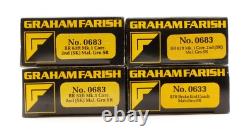 Graham Farish'n' Gauge Lot Of 4 Br Sr Green Brake End/mk1 Corridor Coaches