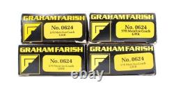 Graham Farish'n' Gauge Lot Of 4 Gwr Choc/cream Composite/brake Passenger Coach