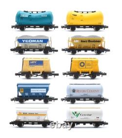 Graham Farish'n' Gauge Rake Of 10 Assorted Hopper/ Tank Wagons