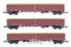 Graham Farish'n' Gauge Rake Of 3 377-651a Ews Mba Megabox Wagons Weathered
