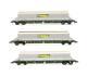 Graham Farish'n' Gauge Rake Of 3 Assorted Freightliner Grey Bogie Hopper Wagons