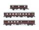 Graham Farish'n' Gauge Rake Of 3 Br Maroon Assorted Cct/ Passenger Coaches