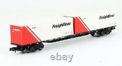Graham Farish'n' Gauge Rake Of 4 Bogie Flat Wagons With Containers