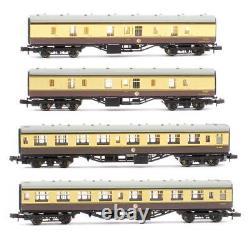 Graham Farish'n' Gauge Rake Of 4 Br Chocolate/cream Corridor & Brake Coaches