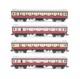 Graham Farish'n' Gauge Rake Of 4 Br Crimson/cream Assorted Stanier Coaches
