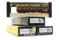 Graham Farish'n' Gauge Rake Of 4 Br Crimson/cream Assorted Stanier Coaches