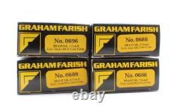 Graham Farish'n' Gauge Rake Of 4 Br Crimson/crm Assorted Corridor/brake Coaches