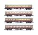 Graham Farish'n' Gauge Rake Of 4 Br Crimson/crm Assorted Mk1 Coaches