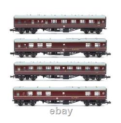 Graham Farish'n' Gauge Rake Of 4 Br Maroon Mk1 Corridor/ Brake/ Buffet Coaches