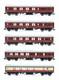 Graham Farish'n' Gauge Rake Of 5 1x Br Crimson/cream & 4x Lms Crimson Coaches