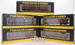 Graham Farish'n' Gauge Rake Of 5 Lms Crimson Lake Passenger Coaches (4c)