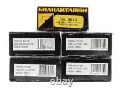 Graham Farish'n' Gauge Rake Of 5 Virgin Red/black Assorted Mk2 Coaches