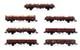 Graham Farish'n' Gauge Rake Of 7 Assorted Ews Open Wagons