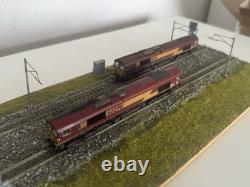 Graham Farish n gauge Class 66 098/111 DB Cargo Ex EWS Livery Both Motorised