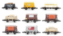 Graham Farish'n'gauge Rake Of 9 Assorted Cement & Hopper Wagons