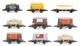 Graham Farish'n'gauge Rake Of 9 Assorted Cement & Hopper Wagons