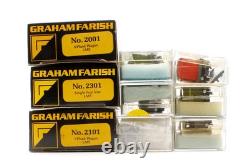 Graham Farish/peco'n' Gauge Lot Of 9 5/7 Plank/salt/vent/brake/container Wagons