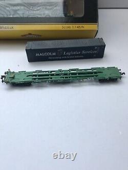 Graham farish n gauge INTERMODAL BOGIE WAGONS WITH CONTAINERS MALCOLM LOGISTICS