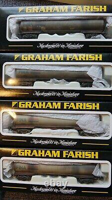 Graham farish n-gauge tanker wagon 100T FINA tank x4 + pro weathered oil details