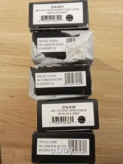 Job Lot of 5 Graham Farish N Gauge MK1 Coaches In Blue Grey Livery