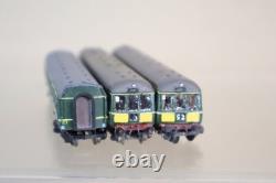 KIT BUILT N GAUGE BR GREEN CLASS 111 DMU LOCOMOTIVE 3 CAR SET om