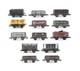 Lima/ Farish/ Peco'n' Gauge Rake Of 13 Assorted Goods Wagons Weathered