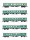 Lima/graham Farish'n' Gauge Lot Of 5 Br Green Composite/corridor/brake Coaches