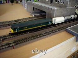 N Gauge 8' x 2'7 Model Railway Complete with Trains, Controller, Buildings etc