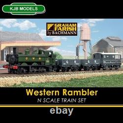 N Gauge Farish 370-052 Western Rambler Train Set Pannier Tank + 3 Wagons etc
