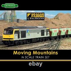 N Gauge Farish 370-221 Moving Mountains Train Set Cl 60 + 6x PGA Wagons