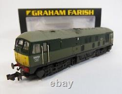 N Gauge Farish 372-979A Class 24 D5053 BR Two Tone Green Loco Weathered