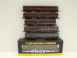N Gauge G Farish Rake Of 6 X Br Maroon Coaches Used Excellent 1 Boxed (n82)
